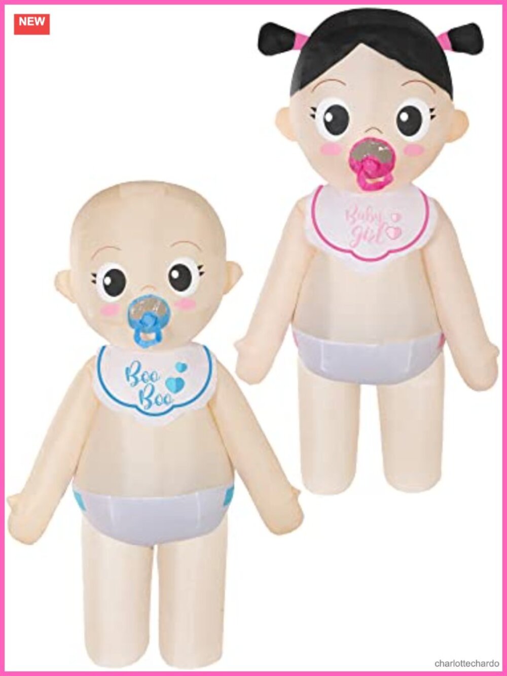 Giant Inflatable Baby Costume 2 Pc Fan Blow Up Adult Cosplay Halloween
